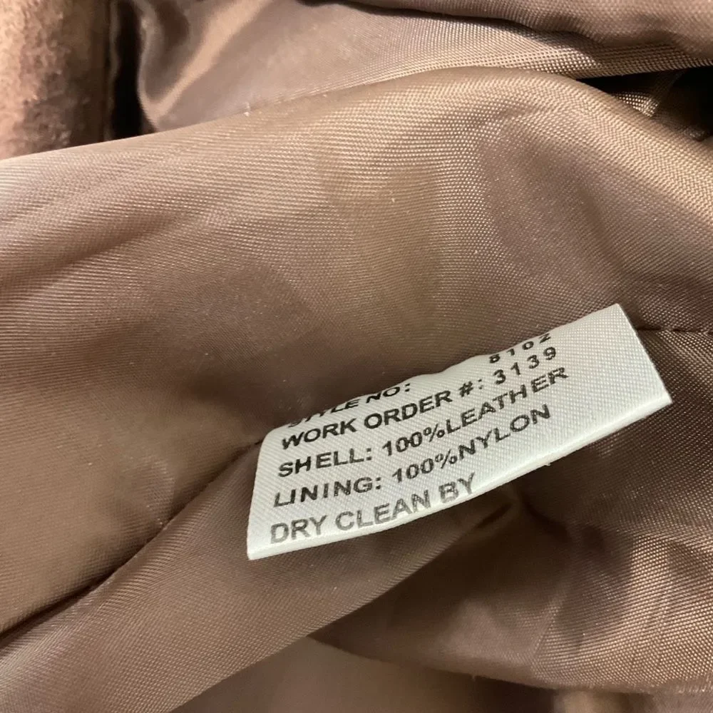 Margaret Godfrey Vintage Y2K Brown 100% Leather Suede Long Maxi Skirt Size 12